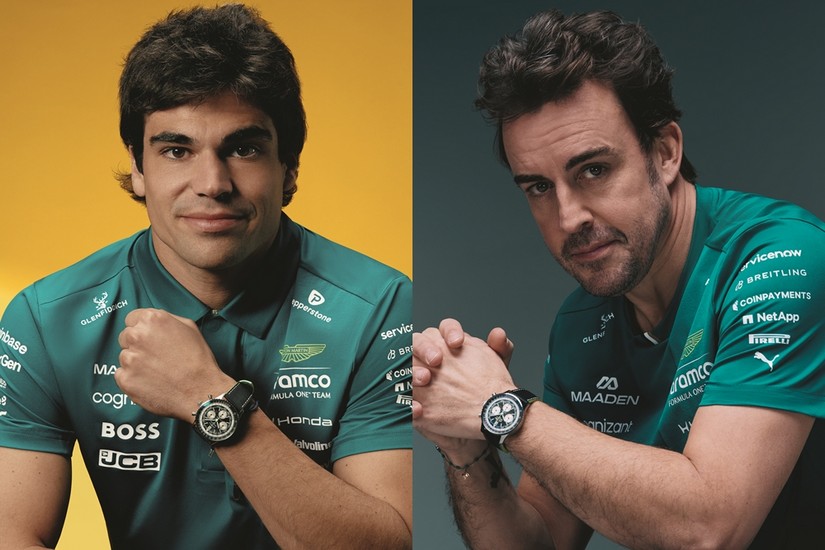 Lance Stroll e Fernando Alonso Breitling Navitimer